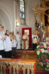  MSZA ŚW ODUSTOWA KU CZCI ŚW ROCHA ODPRAWIŁ KS. BISKUP ZDZISŁAW FORTUNIAK W 40 ROCZNICĘ SAKRY BISKUPIEJ 