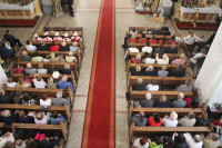  MSZA ŚW ODUSTOWA KU CZCI ŚW ROCHA ODPRAWIŁ KS. BISKUP ZDZISŁAW FORTUNIAK W 40 ROCZNICĘ SAKRY BISKUPIEJ 