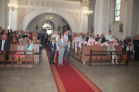 MSZA ŚW ODUSTOWA KU CZCI ŚW ROCHA ODPRAWIŁ KS. BISKUP ZDZISŁAW FORTUNIAK W 40 ROCZNICĘ SAKRY BISKUPIEJ 
