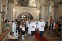  MSZA ŚW ODUSTOWA KU CZCI ŚW ROCHA ODPRAWIŁ KS. BISKUP ZDZISŁAW FORTUNIAK W 40 ROCZNICĘ SAKRY BISKUPIEJ 