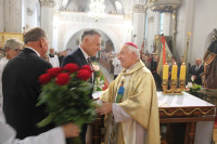  MSZA ŚW ODUSTOWA KU CZCI ŚW ROCHA ODPRAWIŁ KS. BISKUP ZDZISŁAW FORTUNIAK W 40 ROCZNICĘ SAKRY BISKUPIEJ 