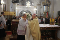  MSZA ŚW ODUSTOWA KU CZCI ŚW ROCHA ODPRAWIŁ KS. BISKUP ZDZISŁAW FORTUNIAK W 40 ROCZNICĘ SAKRY BISKUPIEJ 